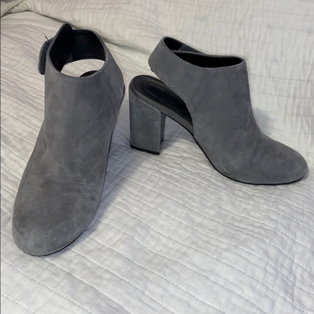 Adam Tucker Suède Slingback Heel Booties